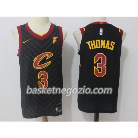 Canotte Uomo Cleveland Cavaliers Isaiah Thomas 3 Nike 2017-18 Nero Swingman
